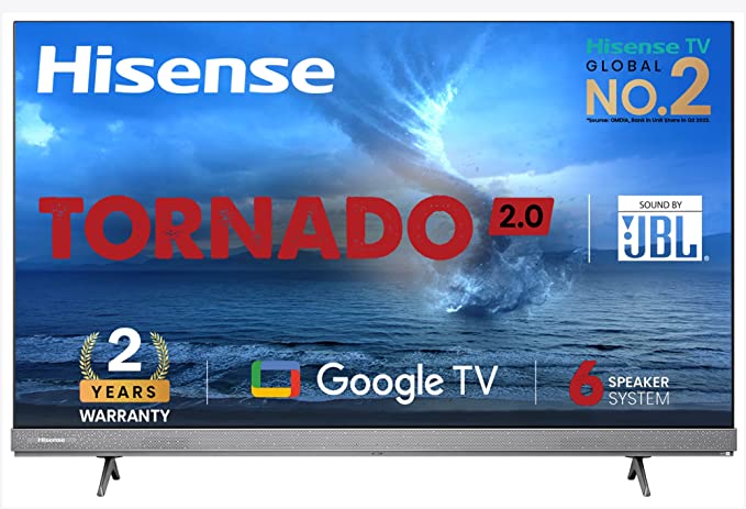 Hisense 139 cm (55 inches) Tornado 2.0 Series 4K Ultra HD Smart LED